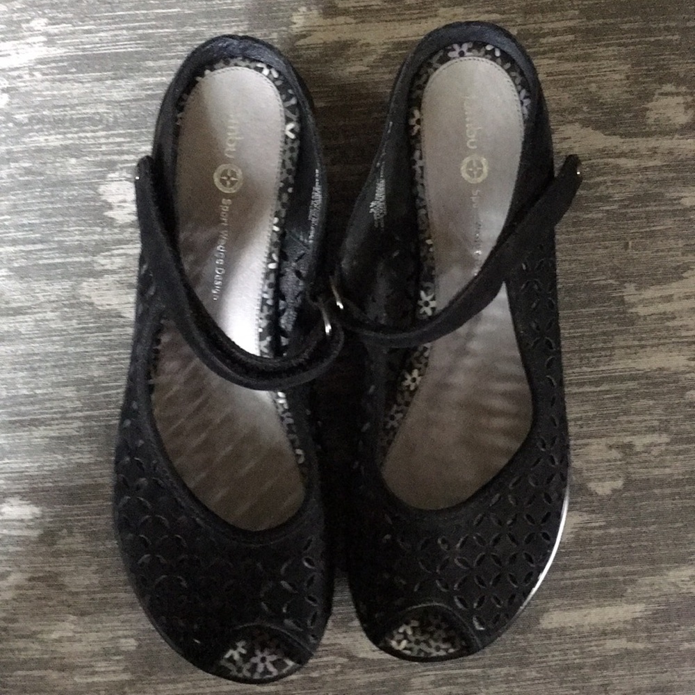 Jambu Journey Encore Women Peep-Toe Leather Mules